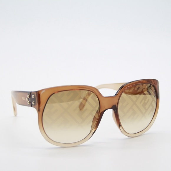NEW FENDI FF0403/G/S 09Q BROWN SQUARE SUNGLASSES FENDI FF 0403/G/S - Picture 7 of 13